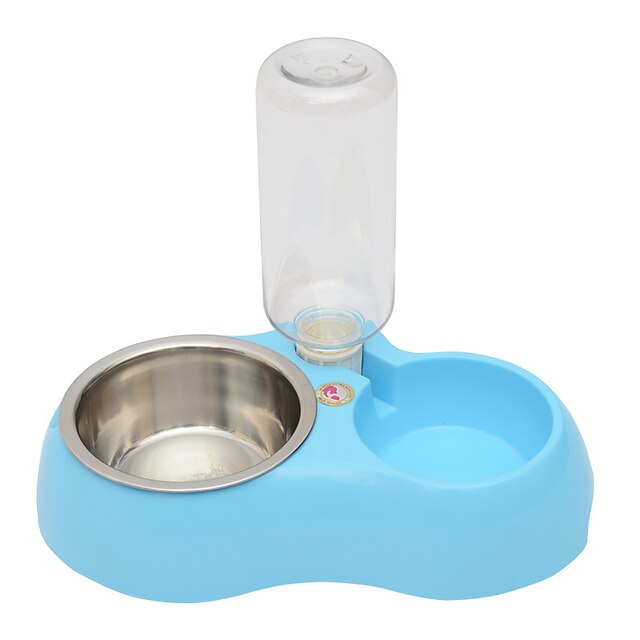  Katze Hund Schalen & Wasser Flaschen Kunststoff Solide Blau Rosa Schüsseln & Füttern