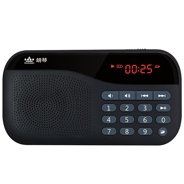  X5 FM Radio portable Fonction réveille Carte SD World Receiver Noir / Rouge / Bleu