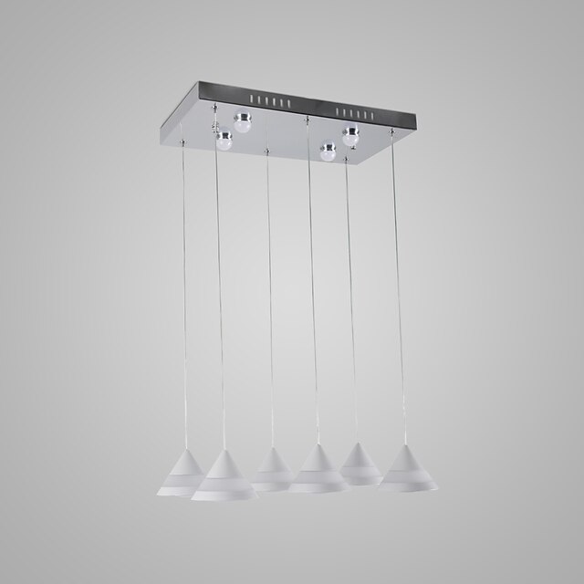 6-Licht 45 cm LED Pendelleuchten Acryl Lackierte Oberflächen Moderne zeitgenössische 110-120V / 220-240V