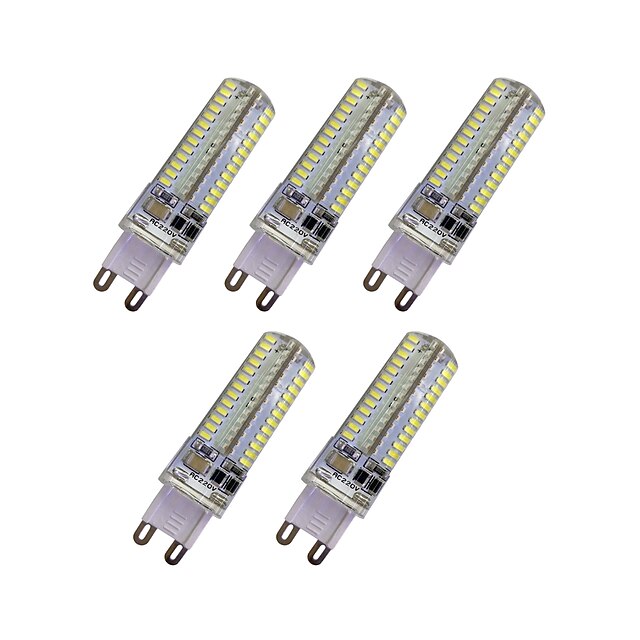  5 Stück 4 W LED Doppel-Pin Leuchten 340 lm G9 T 104 LED-Perlen SMD 3014 Warmweiß Weiß 220-240 V / RoHs / ASTM