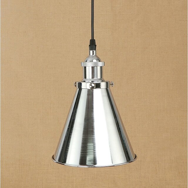 Lights & Lighting Pendant Lights | 1-Light 18.5 cm Anti-Glare Pendant Light Metal Chrome Retro Designers 40W 110-120V / 220-240V