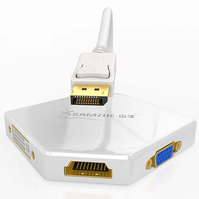  DisplayPort Adapter, DisplayPort nach HDMI 1.4 / DVI / VGA Adapter Male - Female Vergoldetes Kupfer 0,25m (0.8Ft)