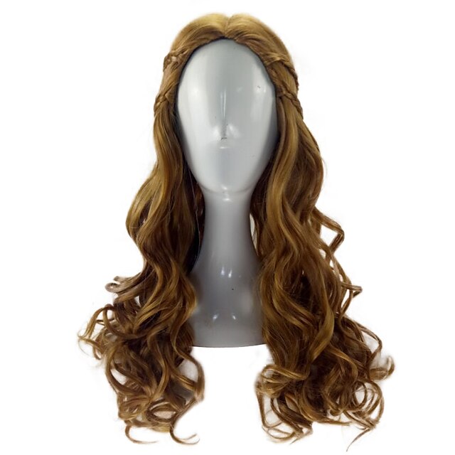  Synthetic Wig Curly Brown Capless Cosplay Wig Long Synthetic Hair