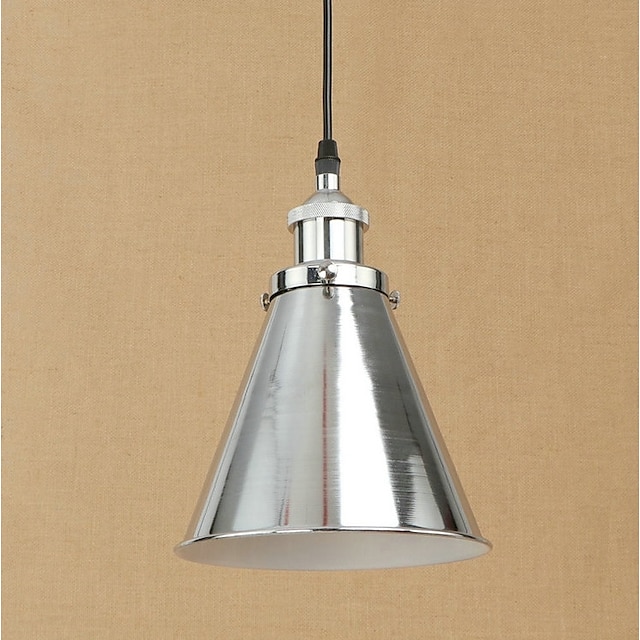 Lights & Lighting Pendant Lights | 1-Light 18.5 cm Anti-Glare Pendant Light Metal Chrome Retro Designers 40W 110-120V / 220-240V