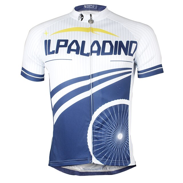  ILPALADINO 男性用 半袖 サイクリングジャージー バイク ジャージー トップス マウンテンサイクリング ロードバイク 速乾性 スポーツ 衣類 / 伸縮性あり