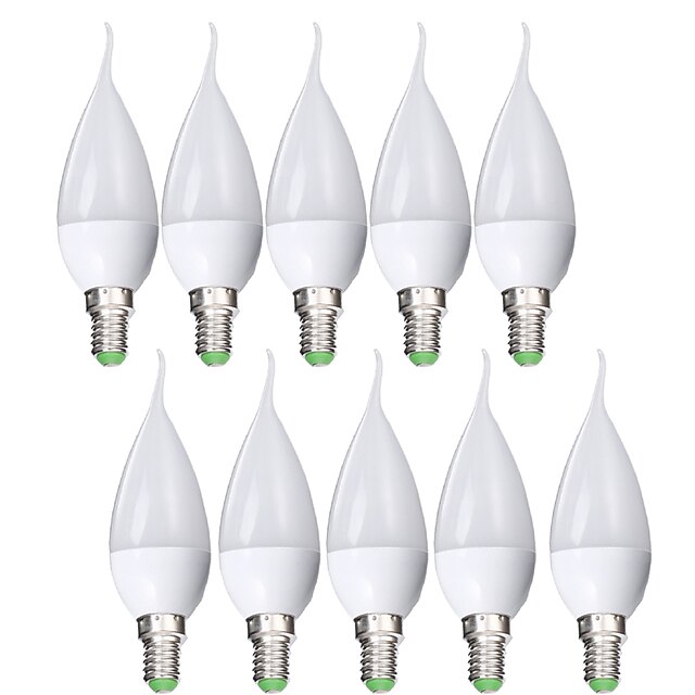  EXUP® 10pcs 6 W LED Candle Lights 500 lm E14 C37 6 LED Beads SMD 2835 Decorative Light Control Warm White Cold White 220-240 V 110-130 V / 10 pcs