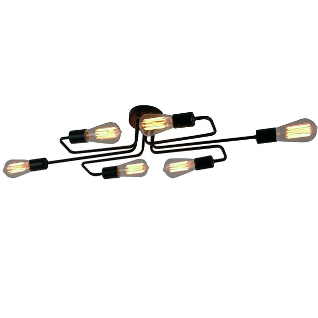  BriLight 6-Light 87 cm Extended / Designers Flush Mount Lights Metal Black Chic & Modern 110-120V / 220-240V / E26 / E27
