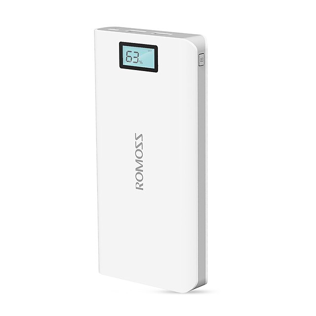  ROMOSS 20000 mAh For Power Bank External Battery 5 V For For Battery Charger Over-discharge Protection / Over-charge Protection / Short Circuit Protection LCD