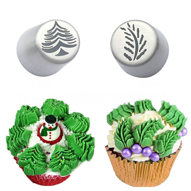  2pcs Cake Molds Baking Tool Stainless Steel + A Grade ABS Everyday Use