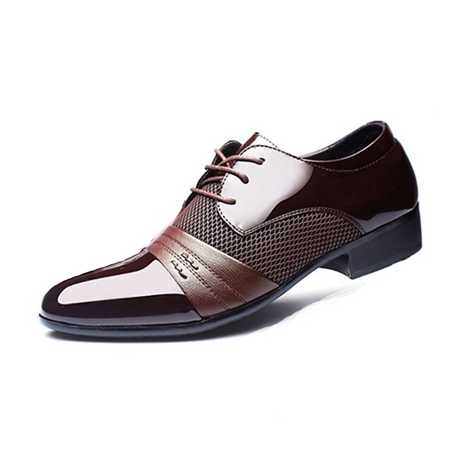  Men's Oxfords Formal Shoes Business Wedding Casual Party & Evening Walking Shoes PU Black Brown Fall Spring / Outdoor / EU40
