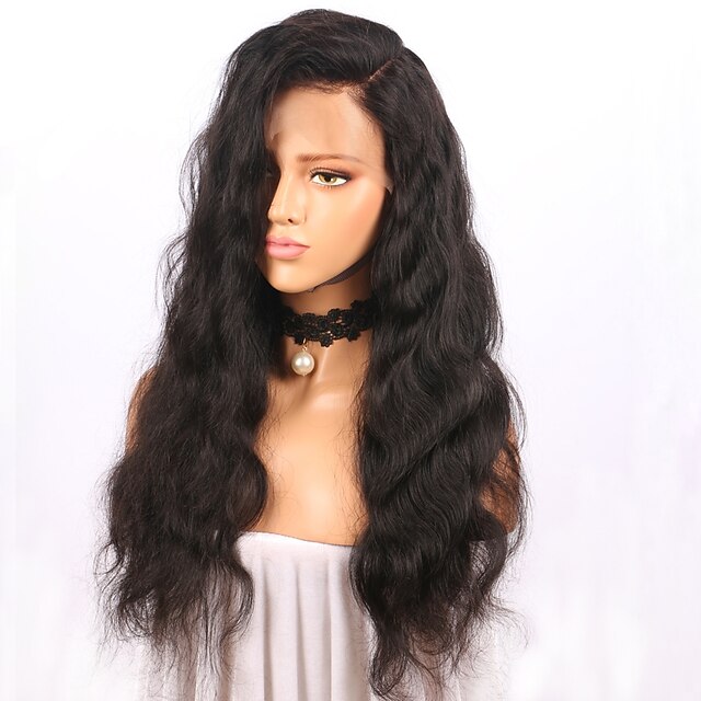  Human Hair Glueless Full Lace / Full Lace Wig Peruvian Hair Body Wave Wig 150% Natural Hairline / For Black Women Women's Long Human Hair Lace Wig