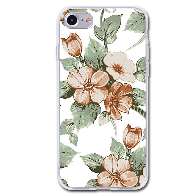  Hülle Für Apple iPhone 7 Plus / iPhone 7 / iPhone 6s Plus Transparent / Muster Rückseite Blume Weich TPU