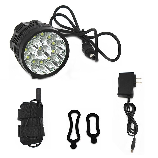  ANOWL Bike Light 8000 lm LED LED 12 Emitters 3 Mode with Battery, Charger & Adapter Easy Carrying Cycling / Bike