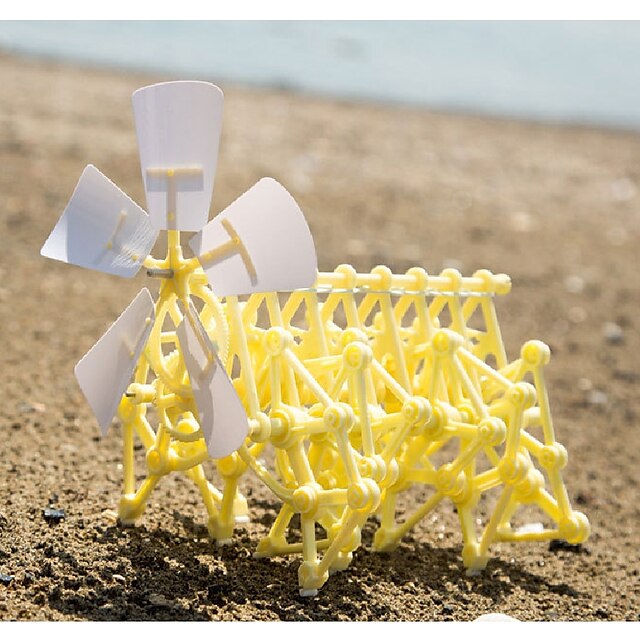  gyermekek oktatási kreatív szél powered diy walker robot játék mini strand teremtmény összeállítás modell játék készlet gyerek ajándék