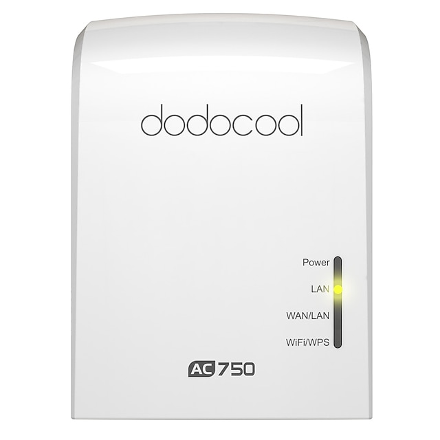  dodocool AC750 Dual Band Wireless Wi-Fi AP / Repeater / Router Simultaneous 2.4GHz 300Mbps and 5GHz 433Mbps EU Plug