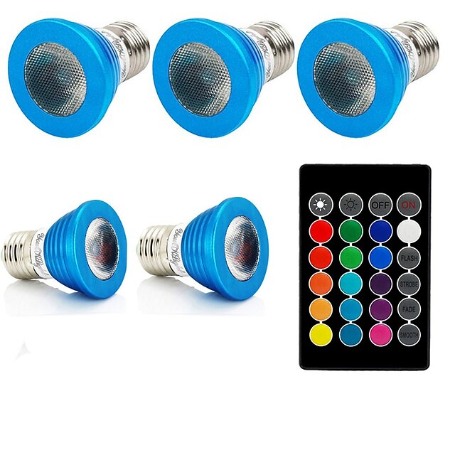  1 set 3 W LED Spotlight 240 lm E27 1 LED Beads High Power LED Remote-Controlled Decorative RGB 85-265 V