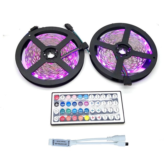  10m Light Sets 600 LEDs 5050 SMD RGB Cuttable Dimmable Linkable 12 V / Self-adhesive / Color-Changing / IP44