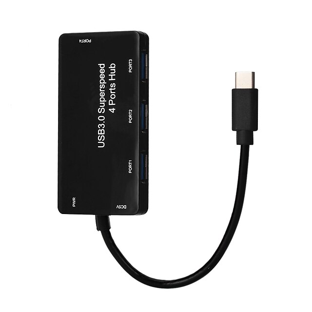  Cwxuan USB 3.0 Type C to USB 3.0 USB Hub 4 Ports Ultra Slim / OTG / with Charging Port