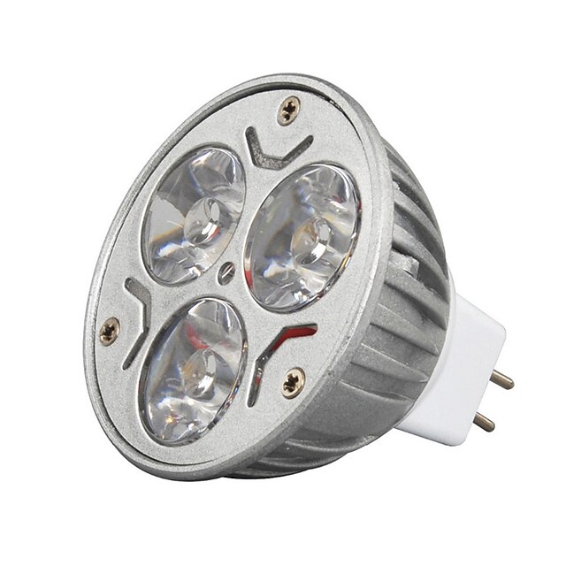  HRY 1kpl 3 W LED-kohdevalaisimet 250-300 lm MR16 3 LED-helmet Teho-LED Koristeltu Lämmin valkoinen Kylmä valkoinen 12 V / 1 kpl / RoHs