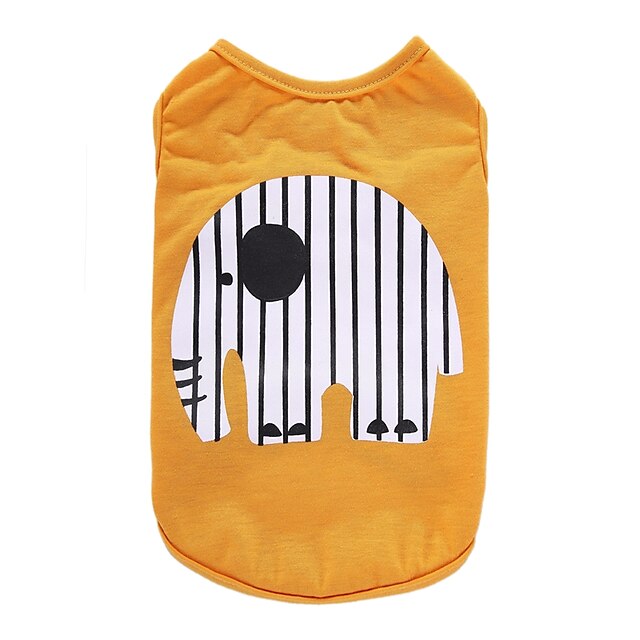  犬 Tシャツ ベスト 動物 ファッション 誕生日 ホリデー 犬用ウェア 子犬の服 犬の衣装 イエロー コスチューム 女の子と男の子の犬のために コットン XS S M L XL XXL