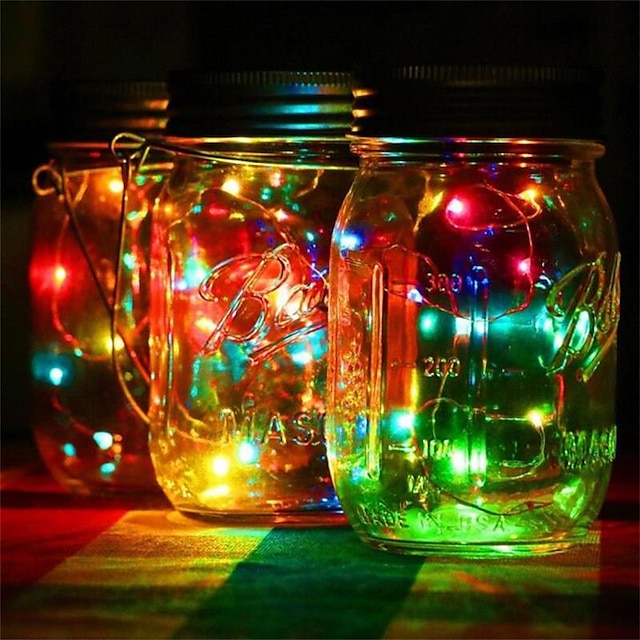 LED Einmach-Glas Lichterkette Deckel-Einsatz Tisch Leuchte Hochzeit Party DEKO 