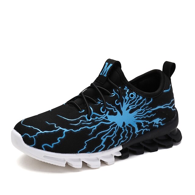  Boys' Trainers Athletic Shoes Comfort Tulle Little Kids(4-7ys) Big Kids(7years +) Casual Running Shoes Lace-up Black / White Black / Blue Spring Fall / TR