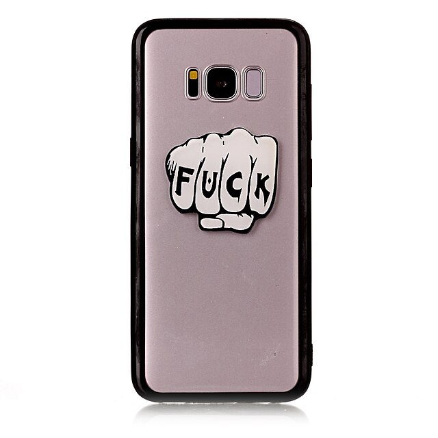  Hülle Für Samsung Galaxy S8 Plus / S8 Transparent Rückseite Wort / Satz / 3D Zeichentrick Hart Acryl für S8 Plus / S8 / S7 edge