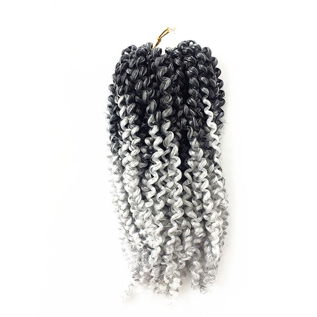  Curly Braids Jerry Curl Box Braids Ombre Synthetic Hair Short Braiding Hair 1pc / pack / Medium Length / There are 2 piece in one pack. Normally 5-7 pack are enough for a full head.