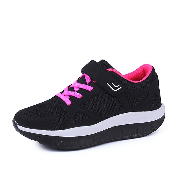  Unisex Trainers / Athletic Shoes Platform Comfort Outdoor Office & Career Lace-up Tulle Running Shoes Black / Burgundy / Dark Blue
