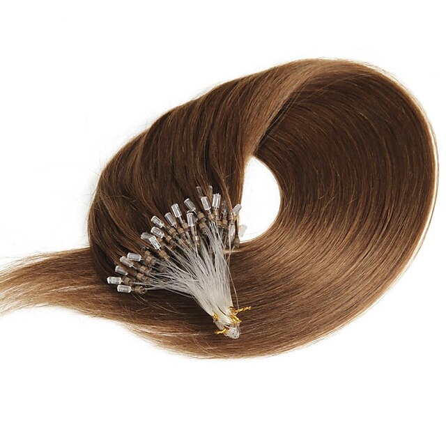  Febay Przedłużenie micro ring Ludzkich włosów rozszerzeniach Prosta Włosy naturalne Doczepy z naturalnych włosów Włosy brazylijskie 1 Pakiet Nano Damskie Naturalna czerń