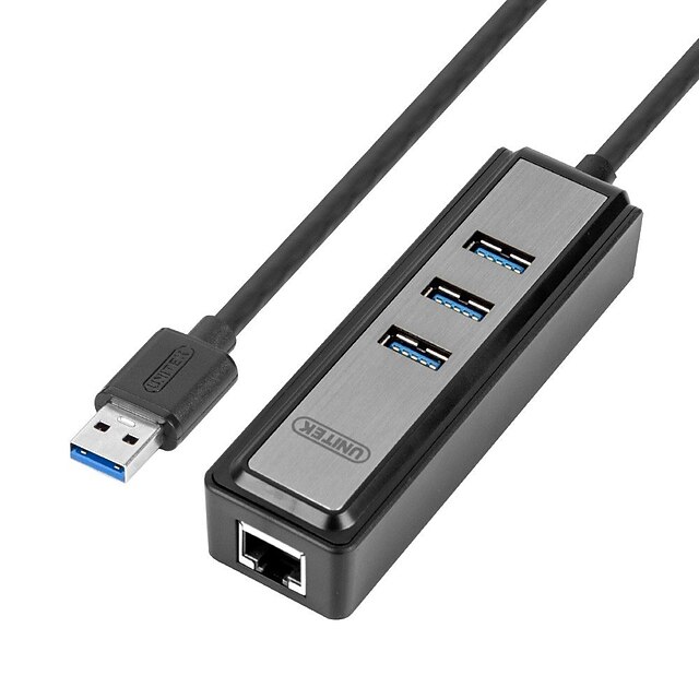  Unitek 3 USB Hub USB 3.0 RJ45 με Ethernet Hub δεδομένων