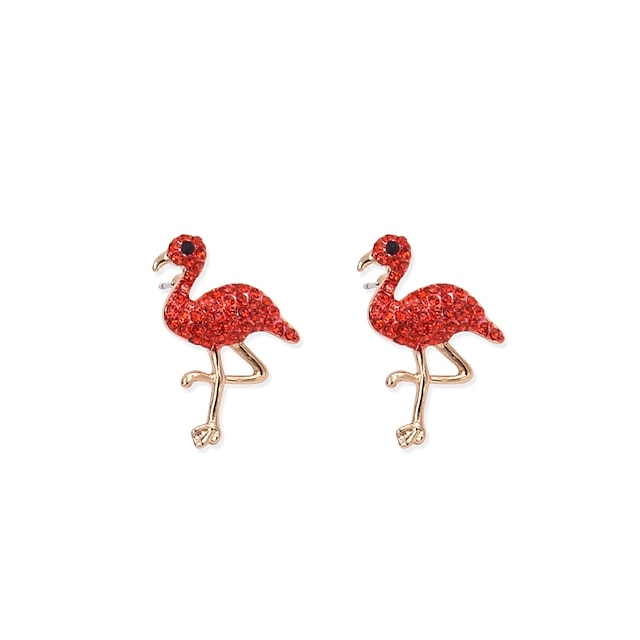  Women's Stud Earrings Drop Earrings Animal Ladies Personalized Fashion Rhinestone Earrings Jewelry White / Red / Pink For Daily Going out