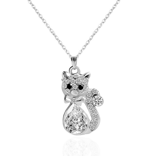  Women's Pendant Necklace Chain Necklace Y Necklace Flower Animal Rhinestone Alloy Silver Necklace Jewelry For Party Birthday Party / Evening Daily