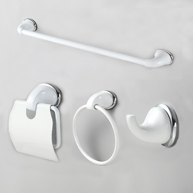  Bathroom Accessory Set Modern Style Stainless Steel + A Grade ABS 4pcs - Hotel bath Toilet Paper Holders / Robe Hook / tower bar
