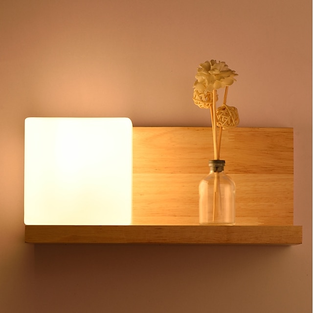  LED / Módní a moderní Stěnové lampy Dřevo / bambus nástěnné svítidlo 220-240V 3W / E27