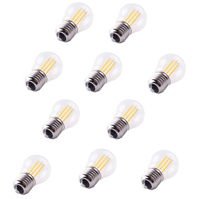  10pcs 4 W LED Filament Bulbs 360 lm E26 / E27 G45 4 LED Beads COB Decorative Warm White Cold White 220-240 V / RoHS