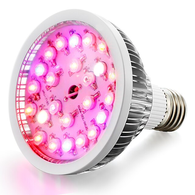  1pc 18 W Ampoule en croissance 100-150 lm E26 / E27 24 Perles LED LED Haute Puissance Blanc Chaud Blanc Rouge 85-265 V / 1 pièce / RoHs / FCC