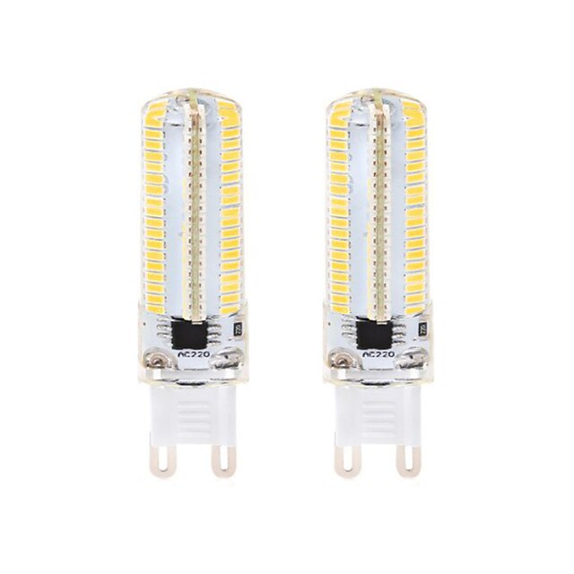  2pcs 8 W Lâmpadas Espiga 700 lm G9 G4 152 Contas LED SMD 3014 Regulável Branco Quente Branco 220 V 110 V