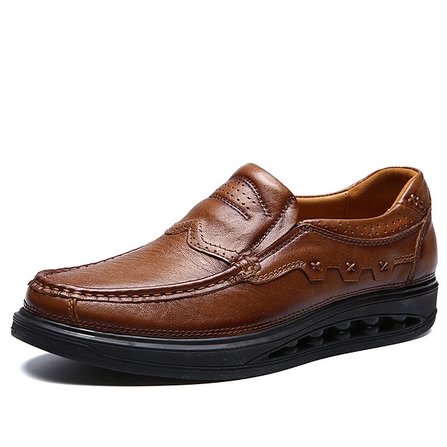 Men's Shoes Nappa Leather Fall / Winter Comfort Loafers & Slip-Ons Light Brown / Dark Brown / Party & Evening