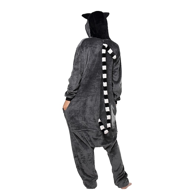 Toys & Hobbies Cosplay & Costumes | Adults Kigurumi Pajamas Monkey Lemur Onesie Pajamas Flannel Toison Brown Cosplay For Men and