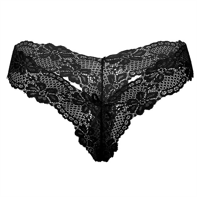  Naisten Stringit 1kpl Alusvaatteet Pitsi Yhtenäinen Nylon Polyesteri Keskivyötärö Seksikäs Valkoinen Musta Sininen Yksi koko