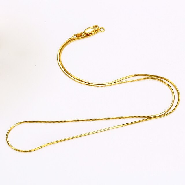  Men's Women's Chain Necklace - Gold Plated Snake Simple Style DIY Gold Necklace Jewelry For Daily, Casual