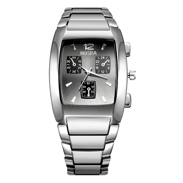  Hombre Reloj de Pulsera Cuarzo Acero Inoxidable Banda Analógico Negro / Gris - Negro Plata Un año Vida de la Batería / SSUO 377