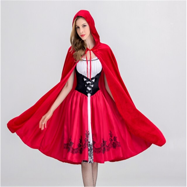  Little Red Riding Hood Kostiumy Cosplay Halloween Festiwal/Święto Poliester Czerwony Kostiumy karnawałowe Moda