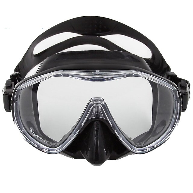  Diving Mask Waterproof Two-Window - Diving Glass fiber - For Adults Black / Anti Fog / Dry Top
