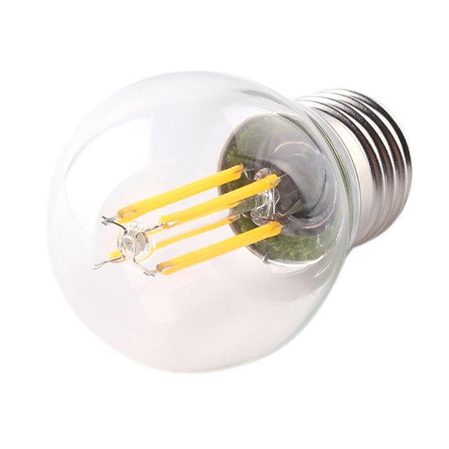  1pc 4 W LED-glødepærer 360 lm E26 / E27 G45 4 LED perler COB Mulighet for demping LED Lys Dekorativ Varm hvit 220-240 V / RoHs