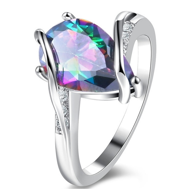  Women's Band Ring / Engagement Ring Cubic Zirconia Purple Zircon / Alloy Classic / Elegant Wedding / Party / Engagement Costume Jewelry / Gift / Valentine