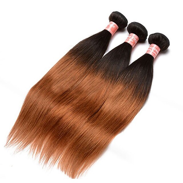  Perui haj Egyenes 300 g Ombre Emberi haj sző Human Hair Extensions / Hosszú