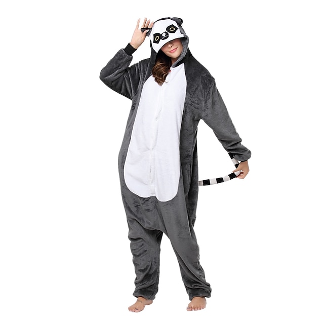 Toys & Hobbies Cosplay & Costumes | Adults Kigurumi Pajamas Monkey Lemur Onesie Pajamas Flannel Toison Brown Cosplay For Men and