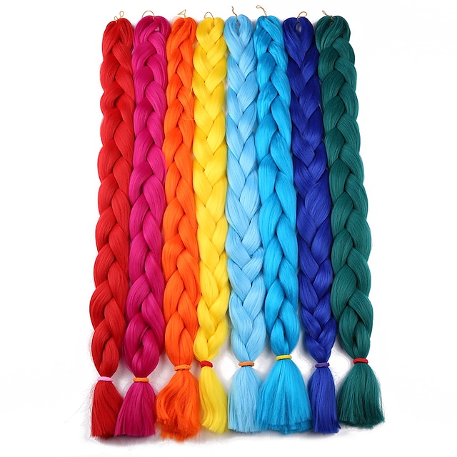 Crochet Hair Braids Jumbo Box Braids Synthetic Hair Long Braiding Hair 1pc / pack